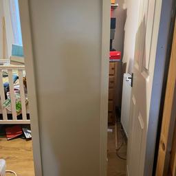 Unisex child's wardrobe in cream colour with pine wood knob handles and pine wood top with 1 drawer and 2 doors in prestine condition. Only selling due to change of decor and only a few months old. It was bought from John Lewis.

Collection : Wood Green London N22 

£50.00 ono