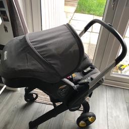 Lovely car seat pram hardly used in grey no major scratches to frame no rips or tears 
Collection l30 
May deliver for petrol if not to far