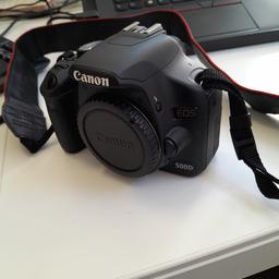 CANON 500D BODY 
COMES WITH BATTERY, CHARGER ,CANON STRAP 
ALL IN GOOD WORKING ORDER