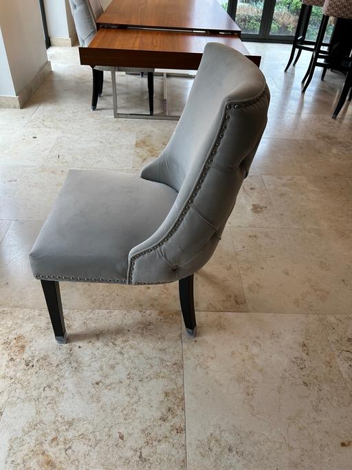 Buy & Sell West Yorkshire Leeds - Photos for 10 dining chairs - grey velvet material