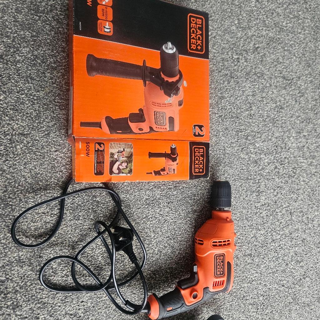 500 watt variable speed black n decker hammer drill with bits
Never been used
brand new condition