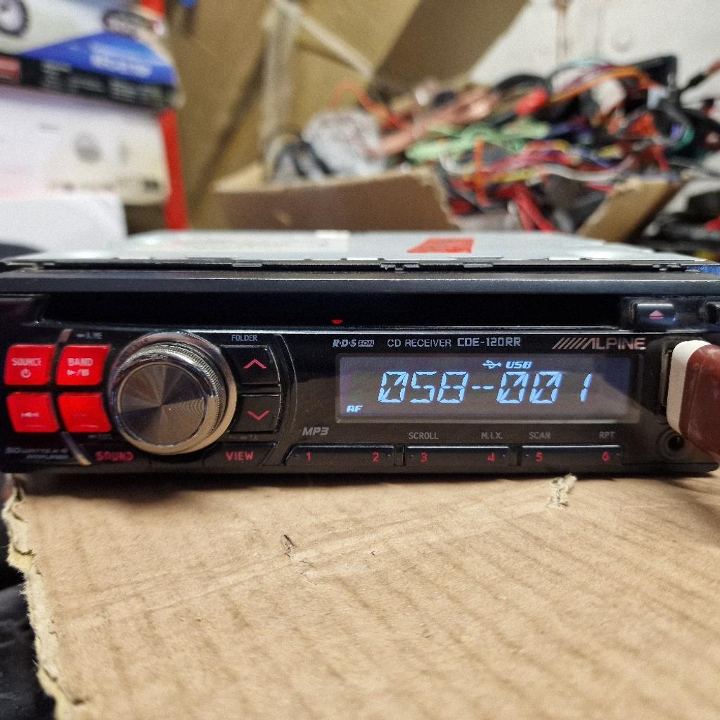 ALPINE CDE 120RR SINGLE DIN STEREO

INCLUDES ISO LEADS

CD PLAYER, USB AND AUX PORT

TESTED AND FULLY WORKING

GRAB A BARGAIN

PRICED TO SELL

COLLECTION FROM KINGS HEATH B14  OR CAN DELIVER LOCALLY

CALL ME ON 07966629612

CHECK MY OTHER ITEMS FOR SALE, SUBS, AMPS, STEREOS, TWEETERS, SPEAKERS - 4 INCH, 5.25 AND 6.5 INCH