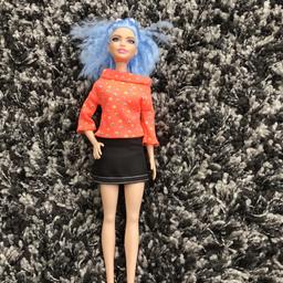 Barbie doll with blue hair 
From smoke /pet free home
Look at my other items