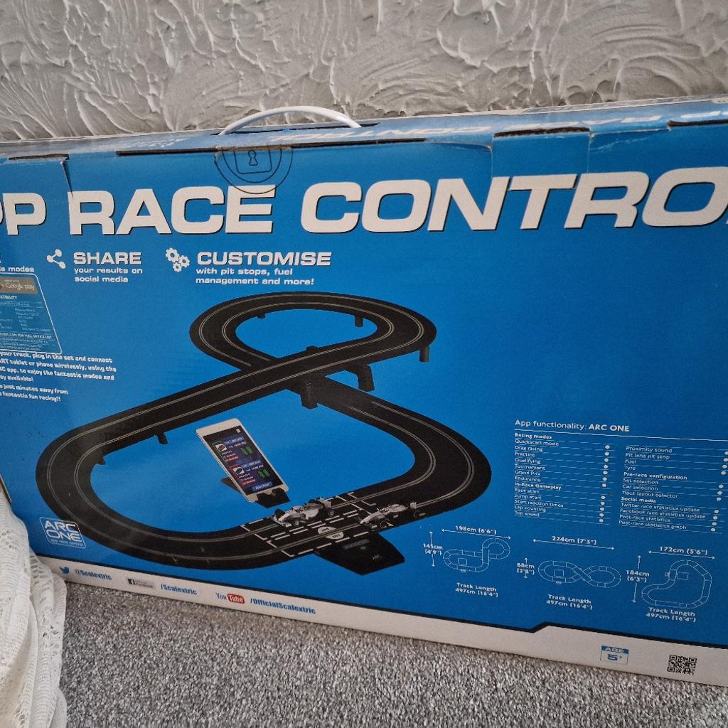 Scalextric, only been out of box once, Mercedes vs Mclaren, can connect to Bluetooth. Collection only
