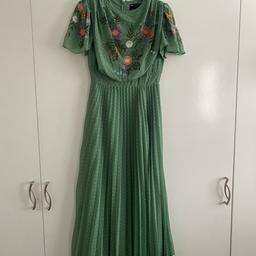 Brand new with tags beautiful sage green embroidered midi dress. Perfect for a wedding or christening. Too late to return paid £62 from ASOS. True to size. From a smoke free and pet free home.