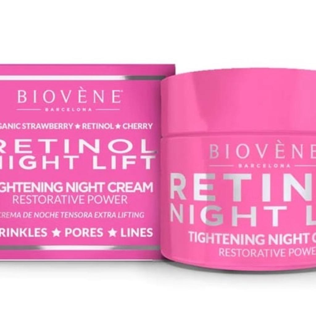 2 for £15

Tightening night lift overnight moisturising cream with powerful Retinol and Organic Strawberry restores firmness and help minimise the appearance of fine lines. Retinol can help promote skin renewal, radiance, texture and reduce the appearance of wrinkles and general skin aging