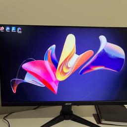 This is a black Acer QG241Y gaming VA panel monitor with a 75hz refresh rate

It is completely functional and in good condition

It will come with an hdmi cable and power cable

Delivery only