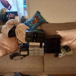 2 xbox I nes 1 snes I gamecube 3 playstaion 1 4 playstation 2 spares or repair untested as don't have cables or controllers for them