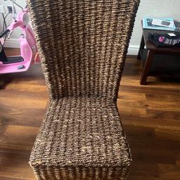 Two wicker chairs for sale