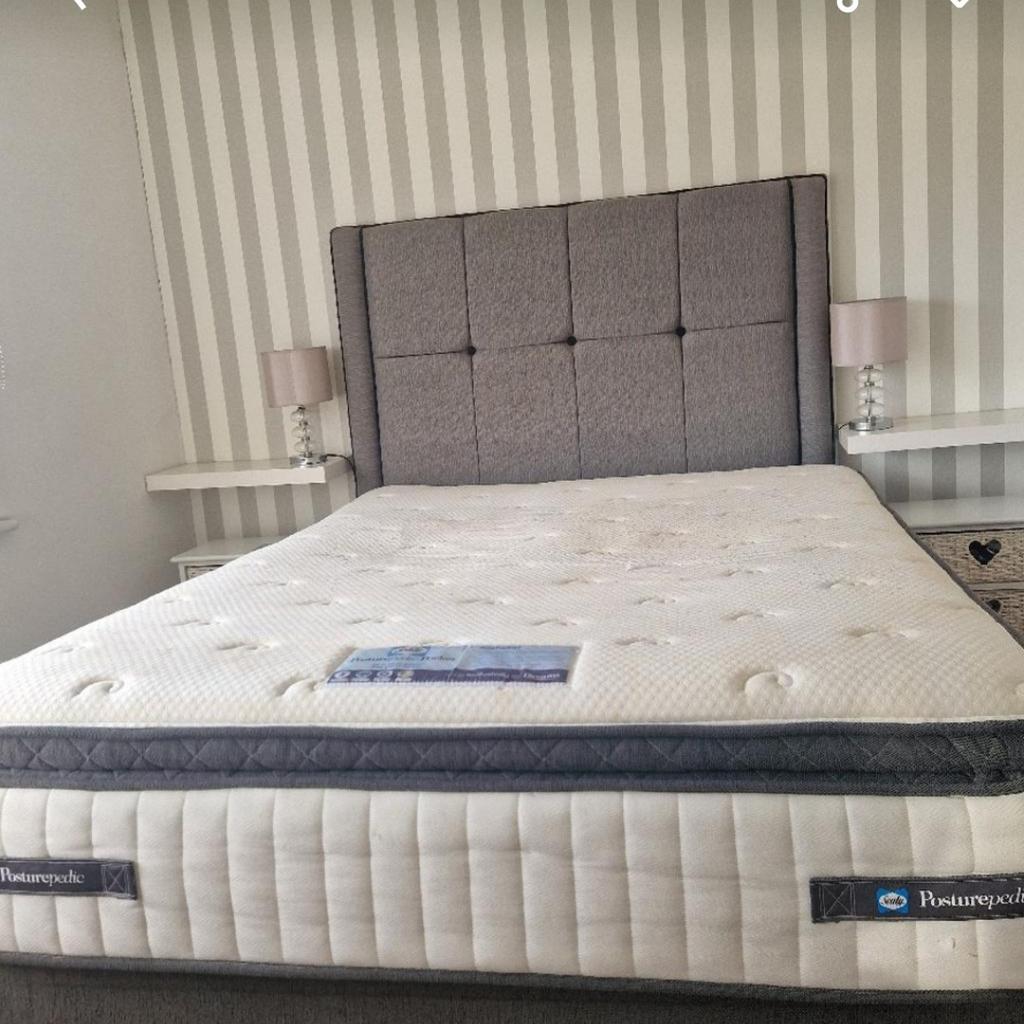 slate grey king size bed with matress good condition.

collection only