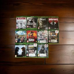 Here we have an amazing games bundle of Xbox One games featuring:

- Farcry 5
- Red Dead Redemption 2 (Sealed box)
- Halo 5 Guardians
- Call of Duty WW2 
- Destiny
- Madden 
- Call of Duty Black Ops
- Wolfenstein 2
- Fallout 4 (Sealed box)
- Call of Duty Modern warfare
- The Evil Within 2 (sealed box)

These will come as a bundle and not split. Ideally collection from Birmingham city centre