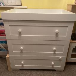 3 piece kids bedroom furniture. One two door wardrobe, one chest 3 doors and one side bed 3 chest drawers.