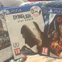 PS4 games bundle £30 for the lot or separate 
Witcher £5 
Dying light £15 
The quarry £10

excellent condition fully working order collection Wednesbury only