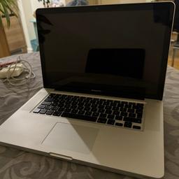 MacBook Pro 15" (Early 2011) 2.0GHz

Memory:4GB (two 2GB SO-DIMMs) of 1333MHz DDR3 SDRAM; supports up to 8GB
Hard drive: 500GB Serial ATA; 5400 rpm
8x SuperDrive (DVD±R DL/DVD±RW/CD-RW)
Graphics: Intel HD Graphics 30005 and AMD Radeon HD 6490M with automatic graphics switching

Great condition, regardless of the 'age' works perfectly, and it's great for tasks such as web browsing, emailing, and document editing.

Collection: Shadwell / Wapping