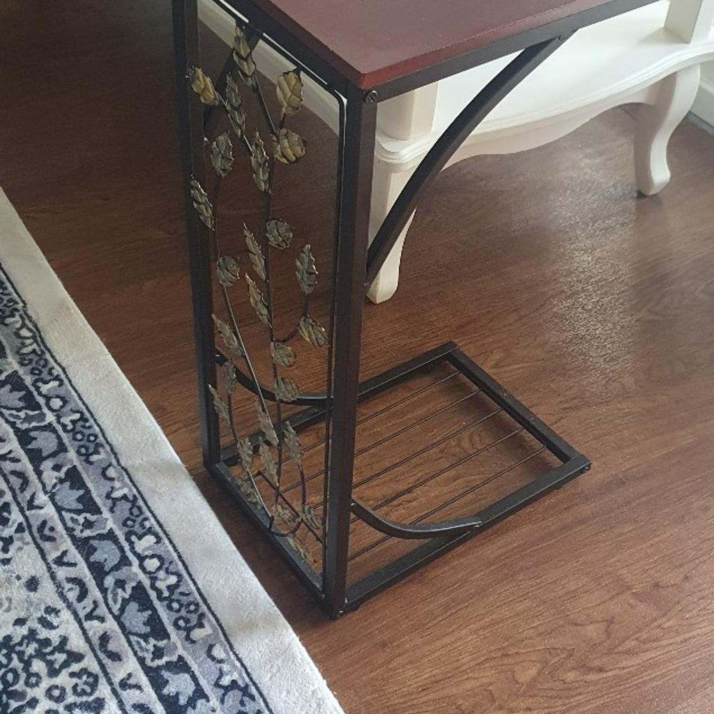 Small table for tea or coffee, a tray-like table with sweet design in the side
