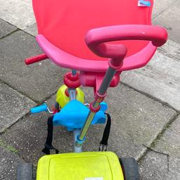 usual wear and tear slight discolour on shade due to the sun but otherwise still can use everything comes with seat belt u can pedal or lock peddle from moving for toddlers

collection M32 Stretford