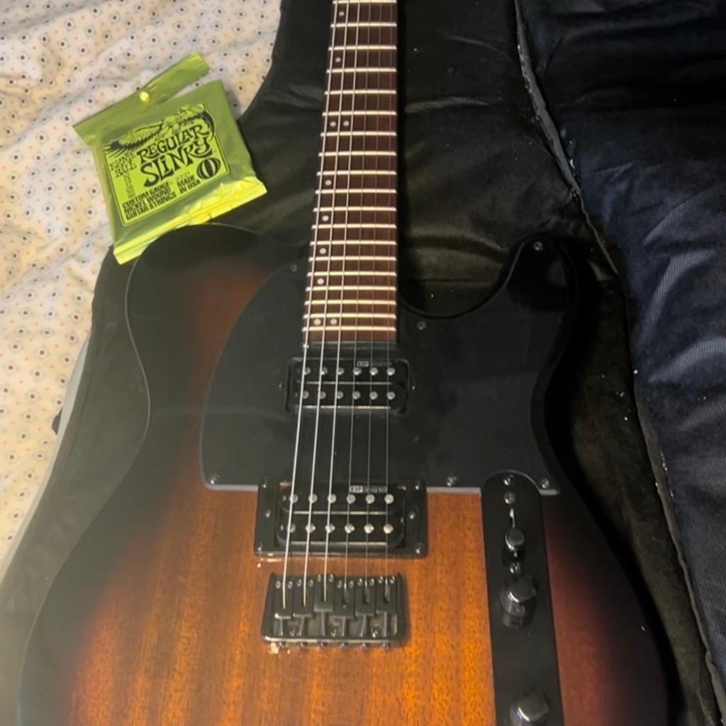 LTD TE-200 , twin humbucker tele style electric guitar with ESP designed pickups, Rosewood - Tabacco Sunburst. Bought and only been used a couple of times , newly re-strung .