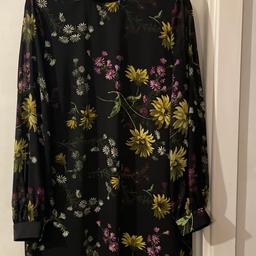Pretty flower print shift dress from Warehouse
Long chiffon style sleeves
Button fasten at back with slit
Perfect condition