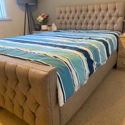 Double bed - £220
For sale
Material is very good quality and nice colour. No sign of used. Looks new.
Message for more details.

Easy to disassemble and reassemble
Bed Frame only . No mattress included