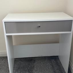Few marks as shown in pic. Can’t see them once the desk is placed against the wall with a chair. Perfect size for doing work and a small drawer.