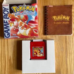 Genuine copy of Pokemon Red for Nintendo Gameboy, Gameboy Colour and Gameboy Advance. Comes as complete set with trainers manual and box.

Game has a working save function with new battery installed 01/04/24. PCB and contacts have been cleaned. Good for many years to come.

£150 ONO.
Cash or bank transfer only.
