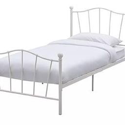 Habitat Fleur Single Metal Bed Frame - White

Mattress not included

💥New/other. Flat packed in the box💥

Part of the Fleur collection.
Metal frame.
Base with metal slats.
Size W94.9, L195.6, H100cm.
Height to top of siderail 35cm.
30cm clearance between floor and underside of bed.
Total maximum user weight 110kg

💥Check our other items💥