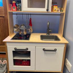 ikea play kitchen, Has only been played with a couple of times. Toys are included! Height of kitchen can be changed too. Very good sturdy kitchen.