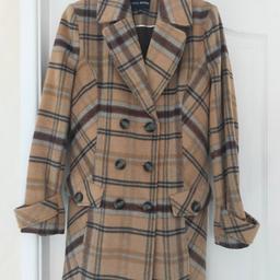3/4 length Coat. Petite size 10. Cost £95 new. Only worn twice. Detachable fur collar .