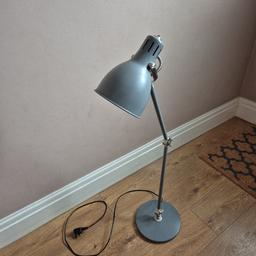 ikea grey floor lamp good working order with bulb 98cm tall adjustable