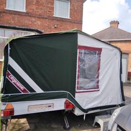 This Comanche trailer tent is in very good condition no leaks rips or tears just been waterproofed has new never slept on mattress makes it super comfortable.
Only selling due health, puts up in under 10 mins has an awning extension tows with almost any car we have a Corsa has carry bars and roof box for loads storage. Welcome to view just give us a time cheap camping!