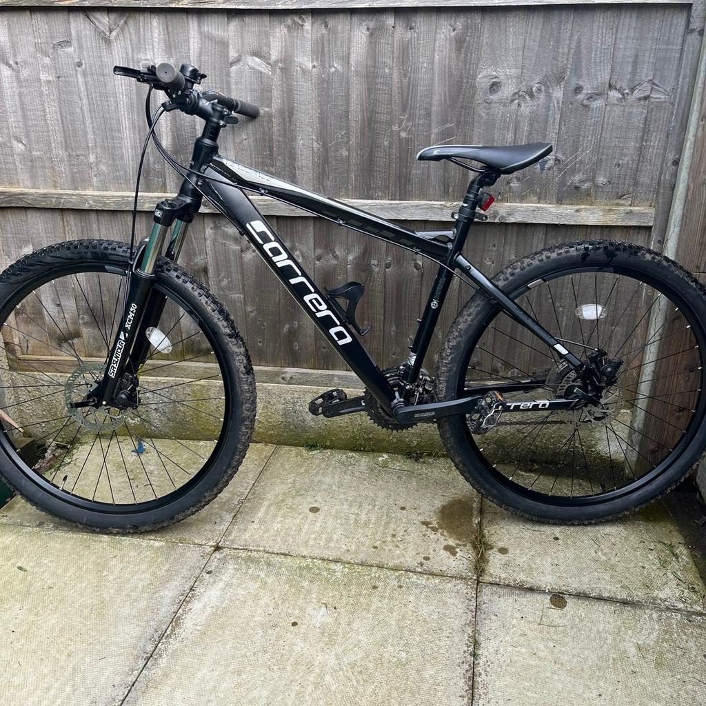 🚲BLACK CARRERA VENGEANCE BIKE 🚲 - £250
Delivery available or collection
Accepting offers
• 18inch frame (Fits most people)
• Perfect condition/ no issues at all
• Minimal mileage
• Will be cleaned and oiled when purchased
• Disc brakes
• Pre loaded suspension
• Bottle holder
• No major signs of use
• Metal pedals
• 3x8 Gears
• Has had a gear adjustment
• Brakes in great working order
Optional - Set of mudguards
PERFECT for the upcoming summer bike rides ☀️ 🚲
If you want more information or pictures or any other general enquiries don’t hesitate to direct message