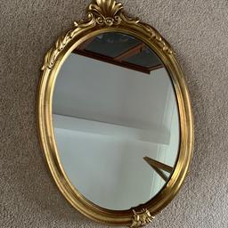 Ornate Oval Gold Framed Hall Mirror
Attractive gold coloured framed mirror
Suitable for hall.
42.5 centimetres long,
23.5 centimetres wide

No PayPal payments or bank transfers.
No couriers or posting items, no offers
Cash on collection from B90