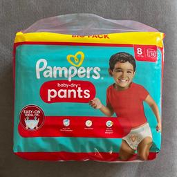 Originalverpackte Pampers Baby-dry Pants Nr. 8 im Big Pack - 36 Stück.

Nur Selbstabholung!