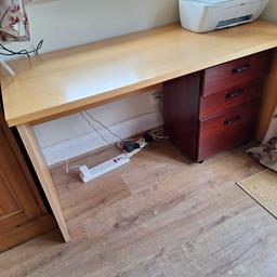 Solid wood office desk, very good condition, plenty of work space, no drawers.