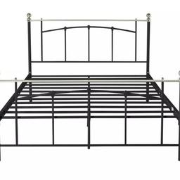 Yani Double Metal Bed Frame - Black

Mattress not included

💥ExDisplay. Flat packed💥

Metal frame.
Base with metal slats.
No storage.
Size W144.2, L201.5, H105cm.
Height to top of siderail 35cm.
30cm clearance between floor and underside of bed.
Weight 22.6kg

💥Check our other items💥