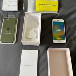 This is the perfect bundle for a new phone. This bundle includes the iPhone 8 and the box with the charger. It also includes a green silicon case and includes 2 privacy screen protectors. The battery percentage is 78% otherwise the phone is in perfect condition, no scratches or issues whatsoever.

Sold as seen 

Cash only (if pick up)

No refunds