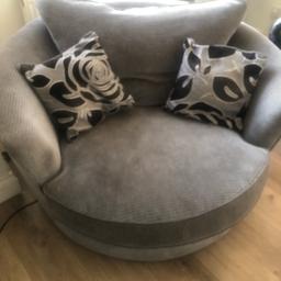 Good condition large grey swivel cuddle chair need gone asap.