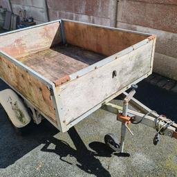 GOOD SIZE TRAILER IT WILL FIT A FULL SIZE PALLET INIT
GALVANISED CHASSIS
DROP DOWN BACK DOOR INDEPENDENT SUSPENSION
JOCKEY WHEEL AND LIGHTS
SIZE OF BOX IS 1380 X 1055 X 367 MM OR 54.5 X 42.5 X 14.5 INCH
READY TO USE
BARGAIN ONLY £95 ono
COLLECTION ONLY FROM MORECAMBE LA31AY