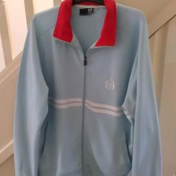 Sergio Tacchini Track top jacket, blue with red collar. Good condition, small stain on right front panel, minimal staining on cuffs. Size 3XL. Collection or delivery, delivery £3.
