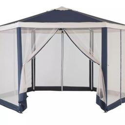 4m Hexagonal Garden Gazebo with Side Panels -Blue

💥ExDisplay💥

Made from polyester.
Frame made from steel.
Powder coated steel coating.
Size H260, W400, D400cm.
Weight 11kg.
Can be fixed to grass and decking
Not to be used in high winds.
Side panels included

💥Check our other items💥