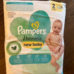Pampers Harmonie, Größe 2, 4-8kg

Ich verkaufe originalverpackte Pampers wegen Wachstumsschub unseres Babys zum halben Preis!