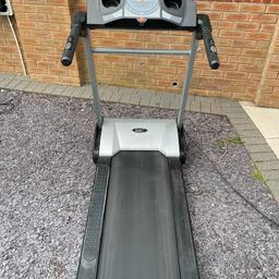 Roger Black treadmill 
Good, clean working condition
10mph top speed
2 manual incline settings
110kg max user weight
Folds flat for easy storage/transportation
Small hole in belt from being stored in garage (doesn’t affect use)
Collection from Rotherham or can be delivered locally for a small fee