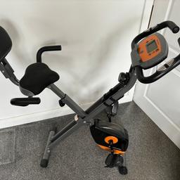 Foldable exercise bike in good working condition, folds so easy storage, cash on pick up and no returns