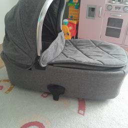 mammas&papas grey carrycot for ocaro pushchair hardly used.