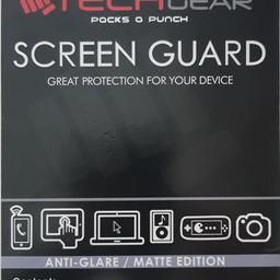 2x MATTE / ANTI GLARE / ANTI FINGERPRINT Screen Protectors with a Cleaning Cloth, Application Card & Screen Protector Application Instructions on back of the TECHGEAR Packaging.

Will fit the 2018 / 8th Gen, 2017 / 7th Gen, 2016 / 6th Gen and 2015 / 5th Gen Generation Amazon Fire HD 8 tablet with 8" screen. Will NOT fit any other tablet.

Open to offers, collection only.