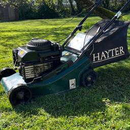 Near Immaculate Hayter Hunter 41 Autodrive.

Few chips on the paintwork, clearly cosmetic.

140cc self propelled lawn mower.

Freshly serviced, new blade.

No issues at all, starts first time.

Could deliver locally for small cost.