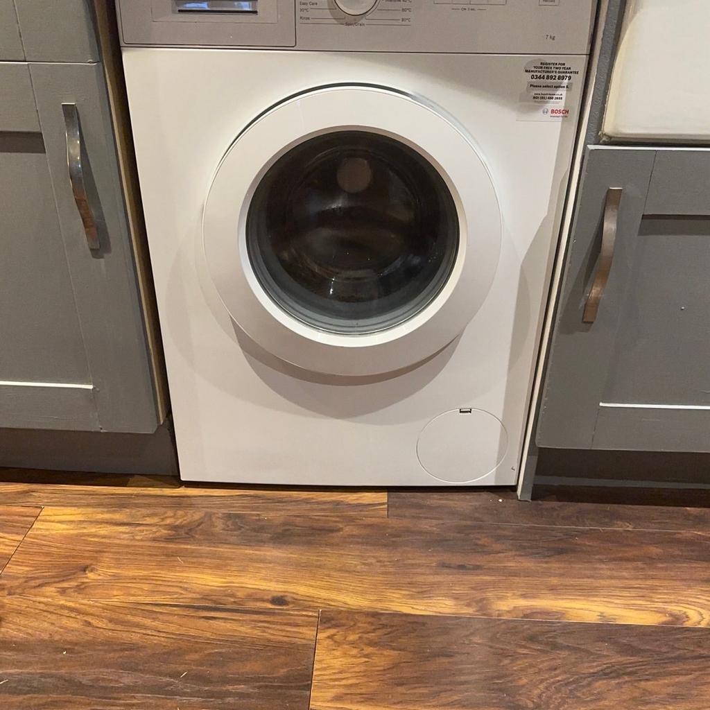 Bosch series 2 7kg washing machine. Approximately 2 years old. Good working condition with no visible wear and tear. Must be collected Friday 5th April 2024.
