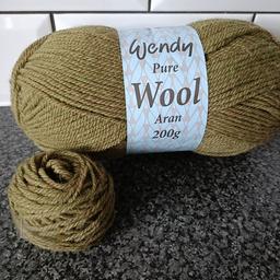 1 brand new Wendy pure aran wool ball 200grams perfect condition ready to use, only £3