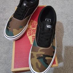 brand new size 7.5 camo vans.

unwanted gift, cannot return.

online for 45 pound, will accept 30