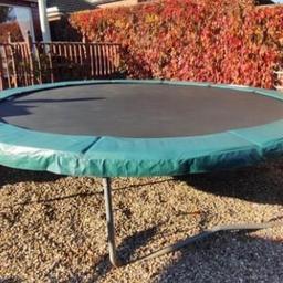 Selling on behalf of my parents:

‘Jumpking 14ft Trampoline with steps and (nearly new) pad & cover.
The bed of the trampoline has a small hole as shown in the pictures (5p coin for size reference). This hole has been there for a number of years and has not made any difference to the performance, with the grandchildren using it regularly.’

Has been disassembled ready to go. Currently at my parent’s house in Thurmaston but if any interest, I can bring to Barlestone for local collection if preferred. See less